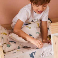 Parure Caradou "facile à Border" Avec Couette ABECEDAIRE MARIN Ivoire Imprimé Animaux - Vertbaudet -Vertbaudet shop parure caradou facile a border avec couette abecedaire marin 3