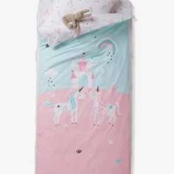 Parure Caradou "facile à Border" Avec Couette LICORNES MAGIQUES Rose - Vertbaudet