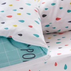 Parure Caradou "facile à Border" Avec Couette PIN PON PIN Bleu - Vertbaudet -Vertbaudet shop parure caradou facile a border avec couette pin pon pin 3