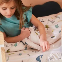 Parure Caradou "facile à Border" Sans Couette ABECEDAIRE MARIN Ivoire Imprimé Animaux - Vertbaudet -Vertbaudet shop parure caradou facile a border sans couette abecedaire marin 2