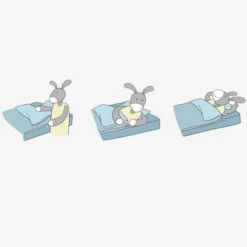 Parure Caradou "facile à Border", Sans Couette JUNGLE PARTY Bleu Tropical - Vertbaudet -Vertbaudet shop parure caradou facile a border sans couette jungle party 2