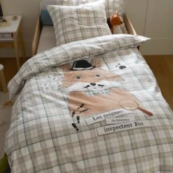 Parure Housse De Couette + Taie D'oreiller Enfant DANDY FOX Beige - Vertbaudet -Vertbaudet shop parure housse de couette taie doreiller enfant dandy fox 5