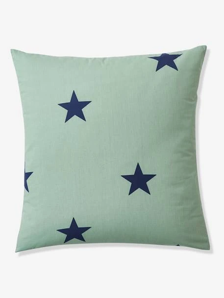 Parure Housse De Couette + Taie D'oreiller Enfant DREAM BIG Kaki / étoiles Marine - Vertbaudet 3 Parure Housse De Couette + Taie D'oreiller Enfant DREAM BIG Kaki / étoiles Marine - Vertbaudet – Image 3