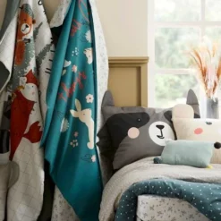 Parure Housse De Couette + Taie D'oreiller Enfant En Coton Bio* NATURE SAUVAGE Bleu - Vertbaudet -Vertbaudet shop parure housse de couette taie doreiller enfant en coton bio nature sauvage 5