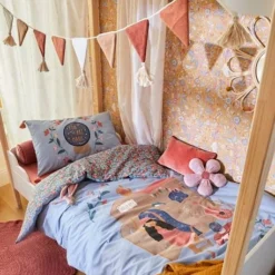 Parure Housse De Couette + Taie D'oreiller Enfant GIPSY ROULOTTE Bleu - Vertbaudet -Vertbaudet shop parure housse de couette taie doreiller enfant gipsy roulotte 5