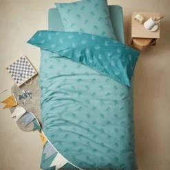 Parure Housse De Couette + Taie D'oreiller Enfant PALMIERS Terracotta - Vertbaudet