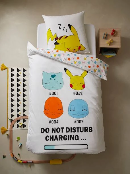 Parure Housse De Couette + Taie D'oreiller Enfant Pokemon® Blanc Aop - Pokemon 3 Parure Housse De Couette + Taie D'oreiller Enfant Pokemon® Blanc Aop - Pokemon – Image 3