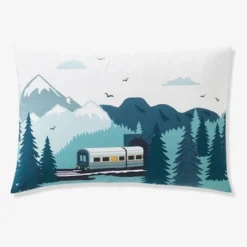 Parure Housse De Couette + Taie D'oreiller Enfant SUR LES RAILS Vert - Vertbaudet -Vertbaudet shop parure housse de couette taie doreiller enfant sur les rails 3