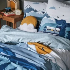 Parure Housse De Couette + Taie D'oreiller Enfant SUR LES RAILS Vert - Vertbaudet -Vertbaudet shop parure housse de couette taie doreiller enfant sur les rails 5