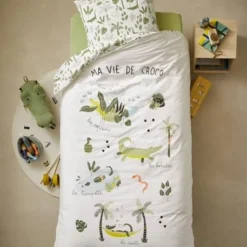 Parure Housse De Couette + Taie D'oreiller Enfant TREK Oeko-Tex® Multicolore - Vertbaudet