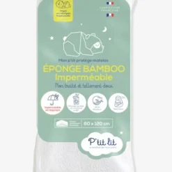 Protège Matelas Imperméable Bamboo Non Traité 60x120 Cm P'TIT LIT Blanc - P'tit Lit