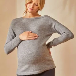 Pull Devant/dos Grossesse Et Allaitement Noir - Vertbaudet