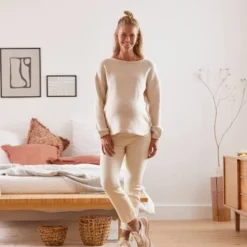 Pull Fendu Côté Grossesse Et Allaitement Gris Chiné - Vertbaudet