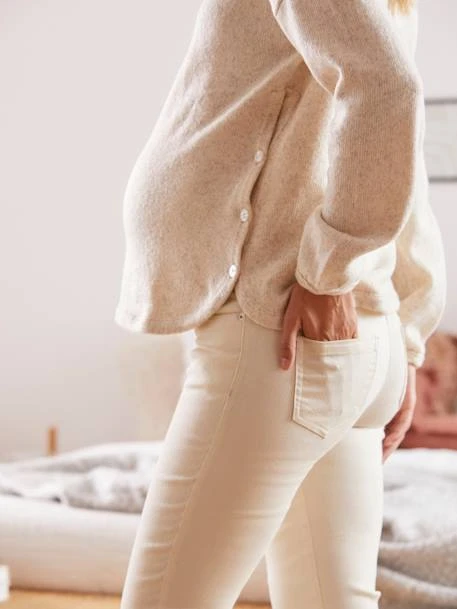 Pull Fendu Côté Grossesse Et Allaitement Gris Chiné - Vertbaudet 4 Pull Fendu Côté Grossesse Et Allaitement Gris Chiné - Vertbaudet – Image 4