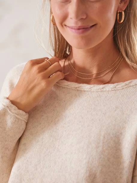 Pull Fendu Côté Grossesse Et Allaitement Gris Chiné - Vertbaudet 5 Pull Fendu Côté Grossesse Et Allaitement Gris Chiné - Vertbaudet – Image 5