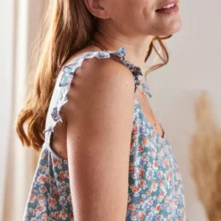 Robe Courte Voile De Coton Grossesse Et Allaitement Vert Imprimé - Vertbaudet -Vertbaudet shop robe courte voile de coton grossesse et allaitement 5