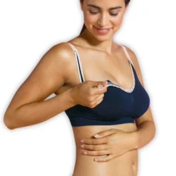 Soutien-gorge Biologique Grossesse Et Allaitement Sans Coutures CARRIWELL Original Deluxe Marine - Carriwell -Vertbaudet shop soutien gorge biologique grossesse et allaitement sans coutures carriwell original deluxe 2