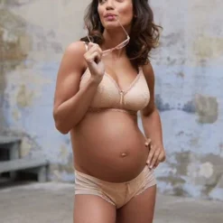 Soutien-gorge De Grossesse Et D’allaitement Iris CACHE CŒUR Sans Armatures Noir - Cache Coeur