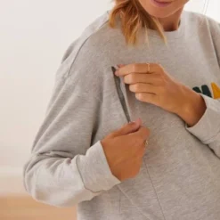 Sweat Molleton à Message Grossesse Et Allaitement Gris Chiné - Vertbaudet 8 Sweat Molleton à Message Grossesse Et Allaitement Gris Chiné - Vertbaudet -Vertbaudet shop sweat molleton a message grossesse et allaitement 20