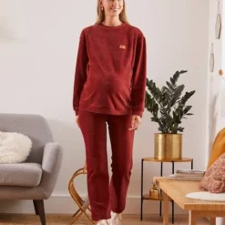 Sweat Velours Côtelé Grossesse Et Allaitement Rouille - Vertbaudet