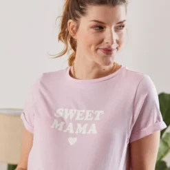 T-shirt à Message Grossesse Et Allaitement En Coton Bio Parme - Vertbaudet